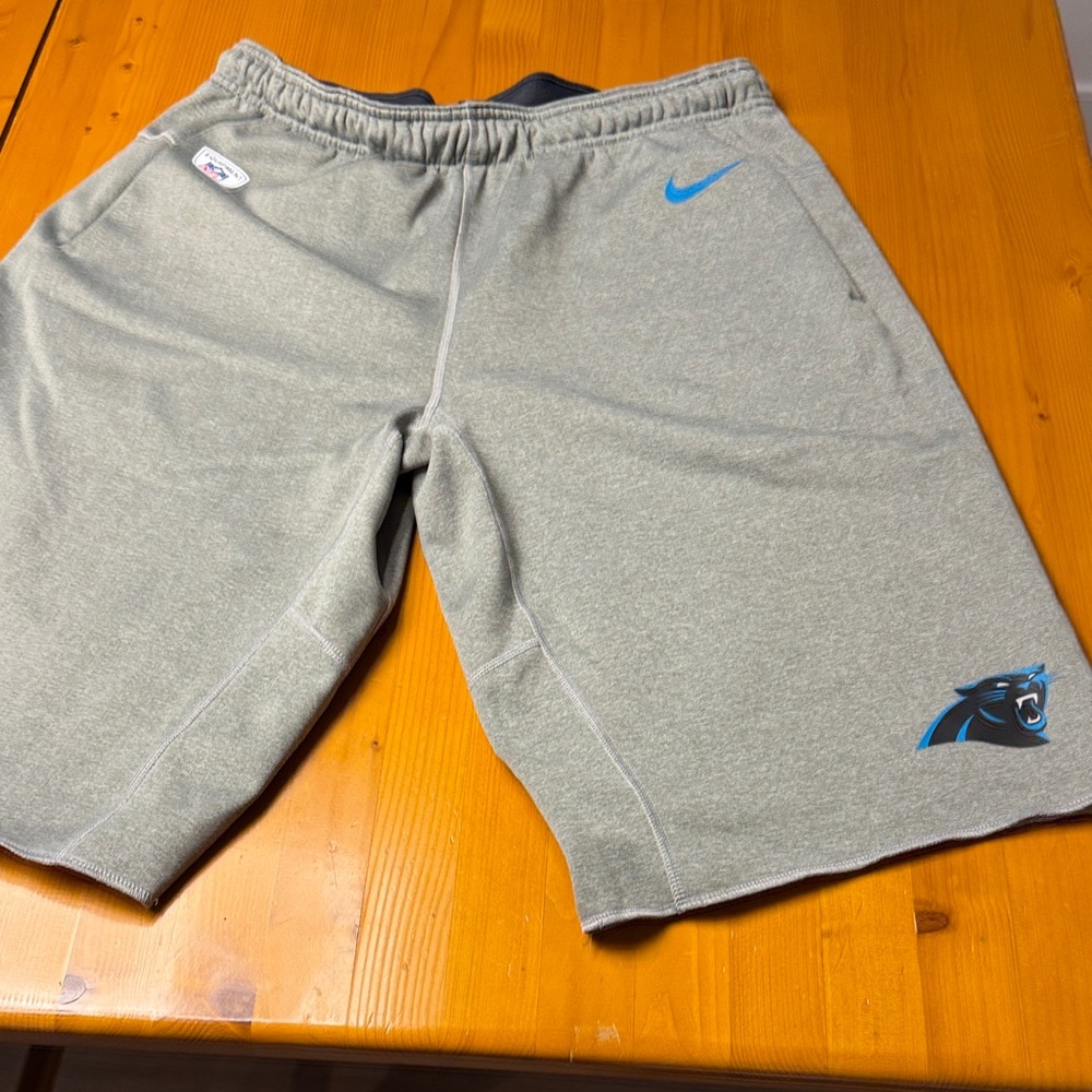 Carolina Panthers Nike Heather Gray Athletic Shorts